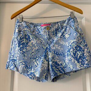 Lilly Pulitzer Callahan Knit Shorts Turtley Awesome Blue 2